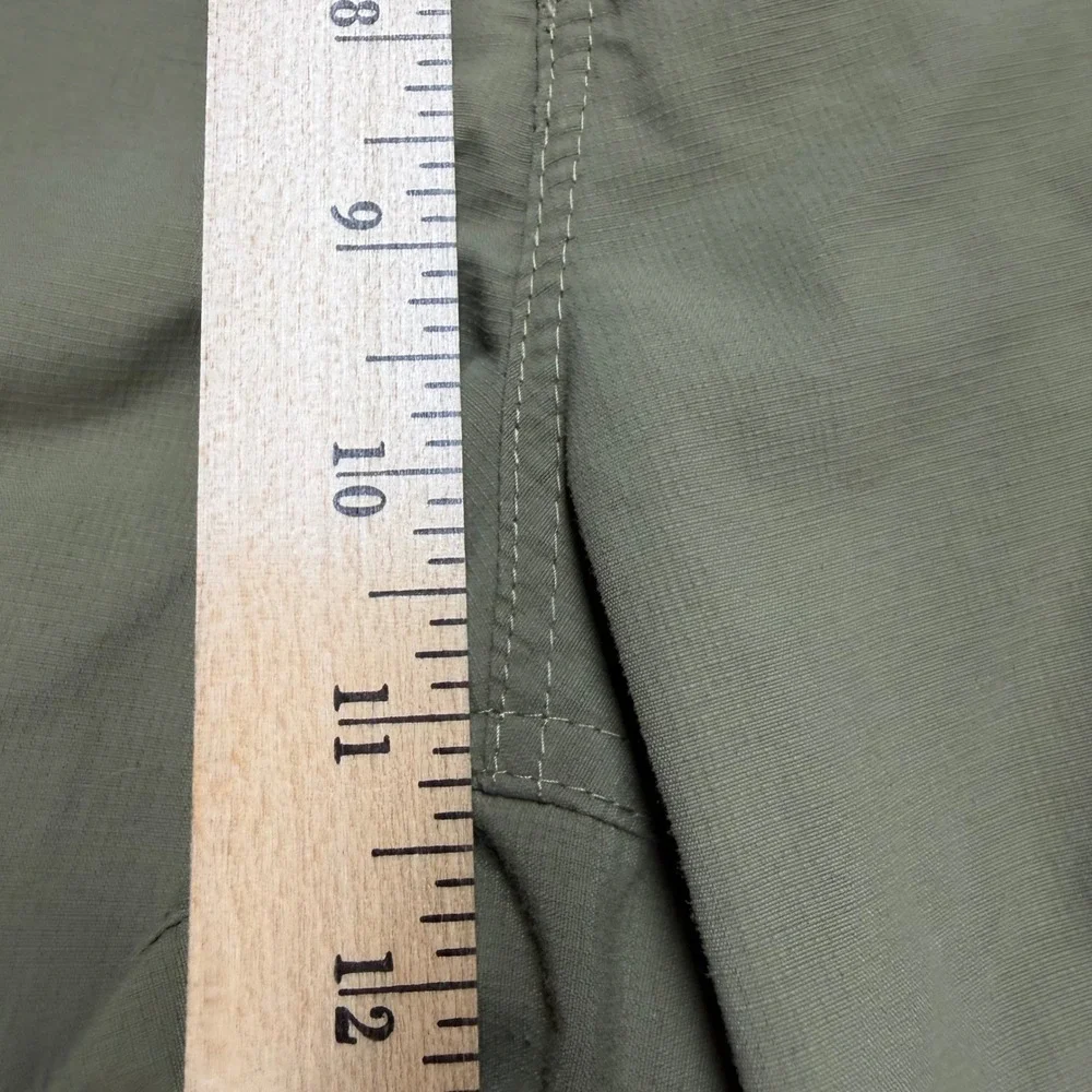 LL Bean Mens Cargo Pants Olive Green Ripstop Nylon Tall L 296802 Gorpcore